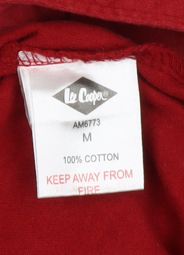 Lee Cooper Men's Red M Graphic Polo Shirt