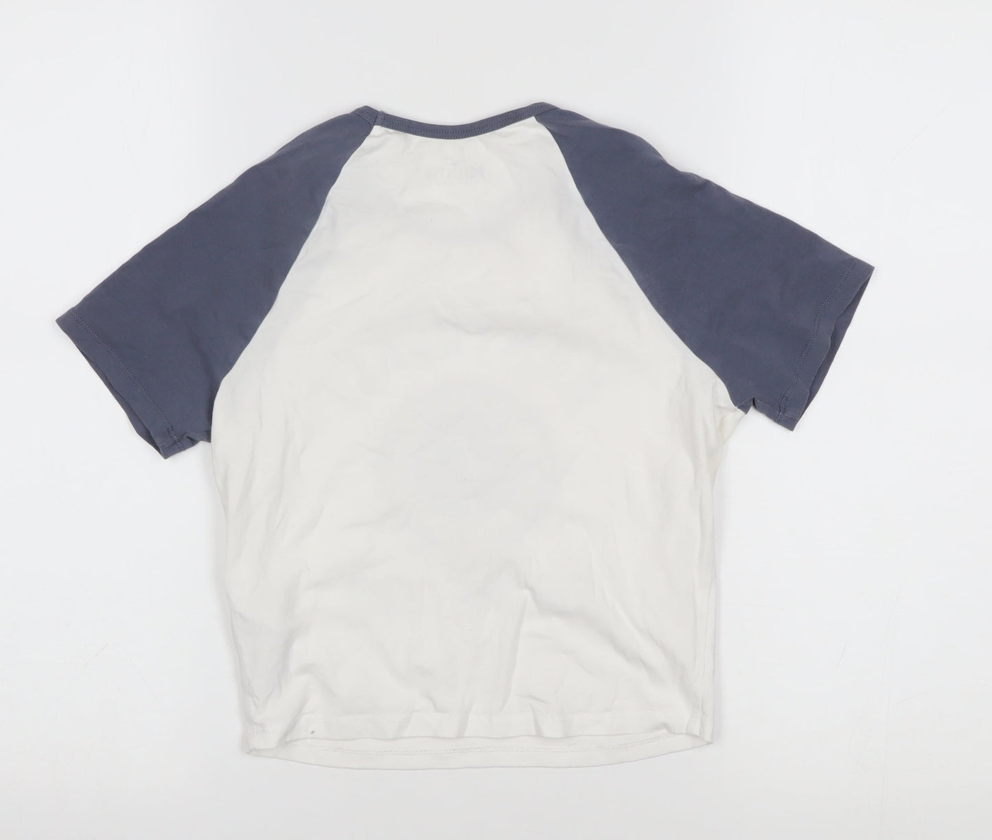 Hollister Boys White and Black Nautical Graphic T-Shirt - S