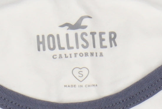 Hollister Boys White and Black Nautical Graphic T-Shirt - S
