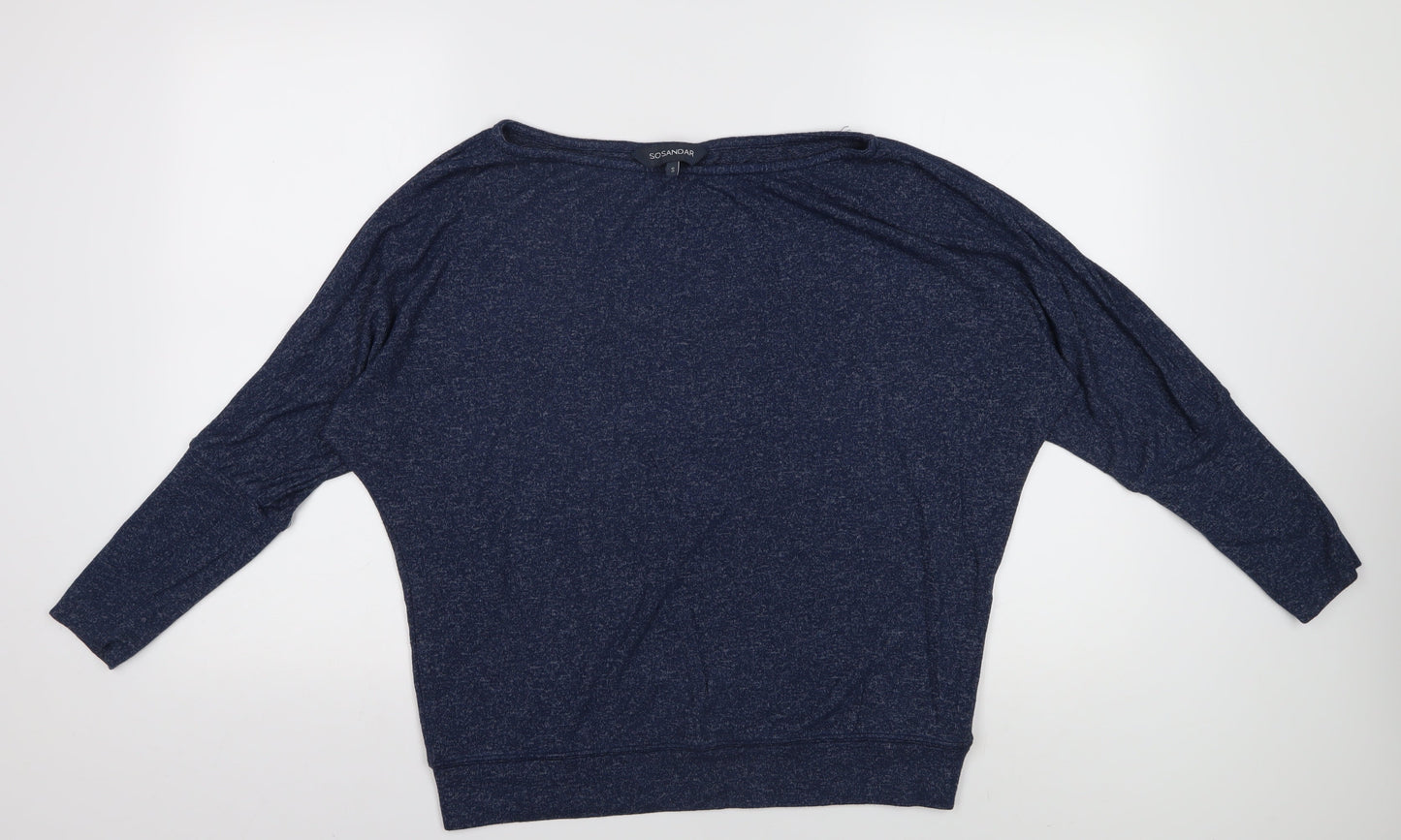 Womens UK Size S Sosandar Blue Pullover Jumper