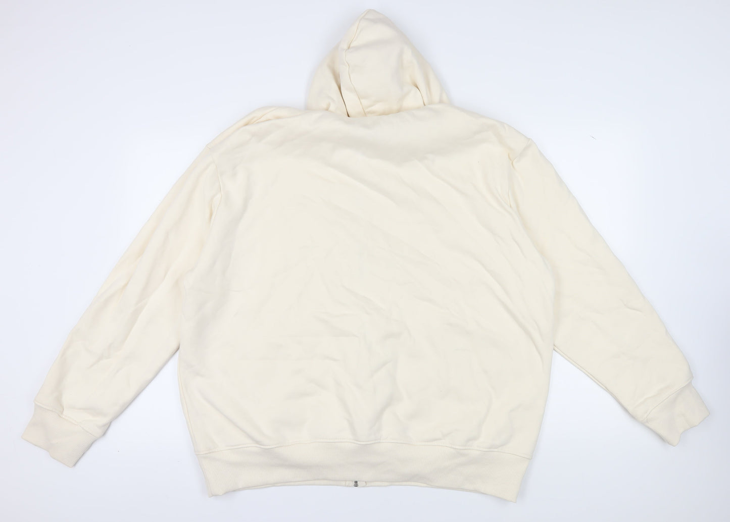 Mens UK Size 2XL ASOS Ivory Full Zip Hoodie