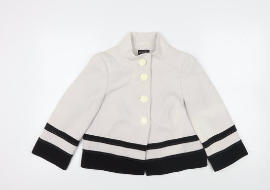 Principles Women’s White and Black Suit Jacket Size 12