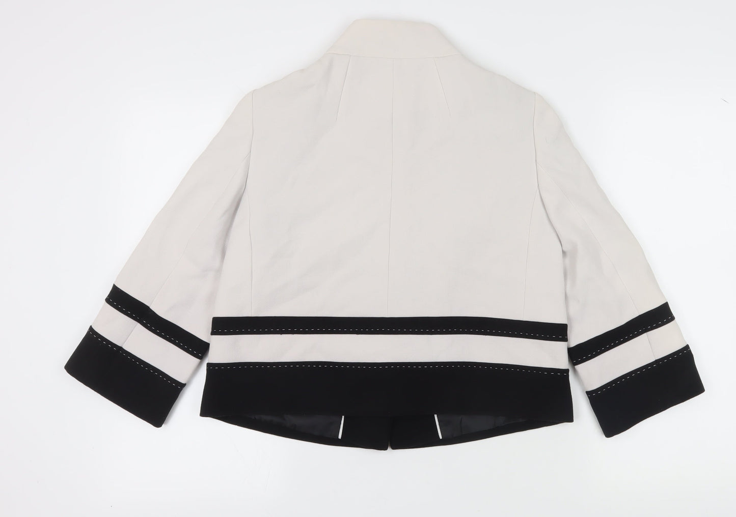 Principles Women’s White and Black Suit Jacket Size 12