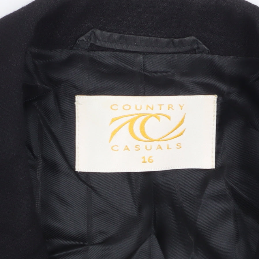 Country Casuals Black Blazer, Women, Size 16, Classic Style