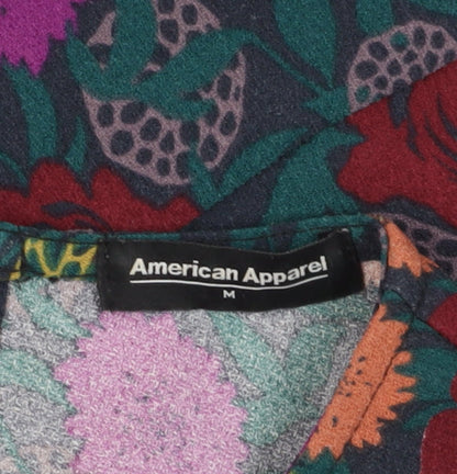 American Apparel Floral Women's Dress M Multicoloured