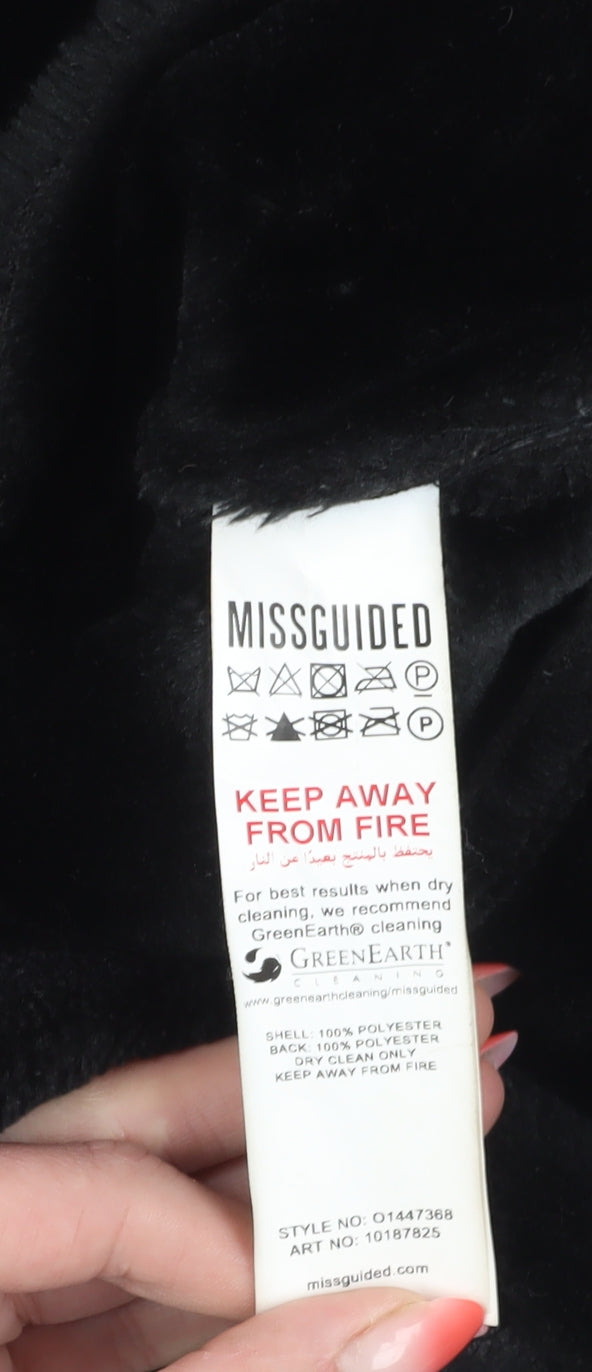 Missguided Women's Black Biker Jacket Size 8