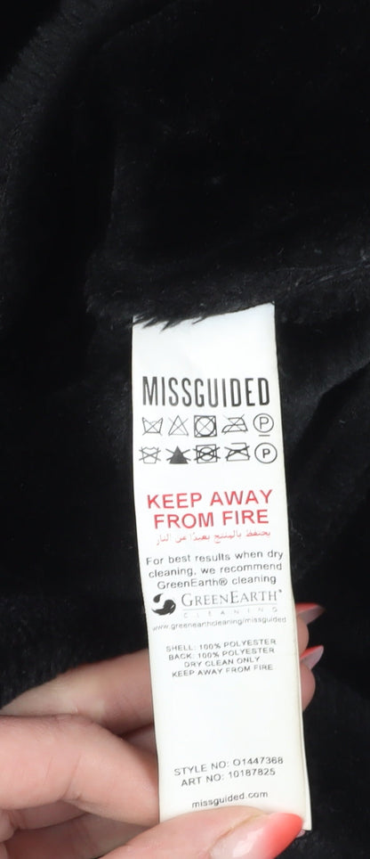 Missguided Women's Black Biker Jacket Size 8