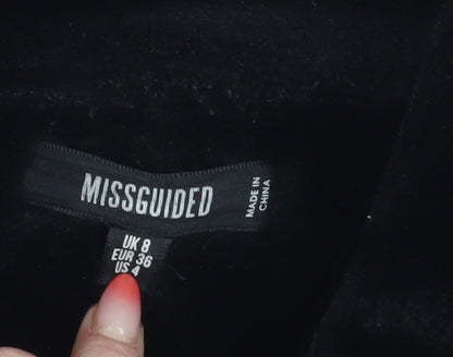 Missguided Women's Black Biker Jacket Size 8