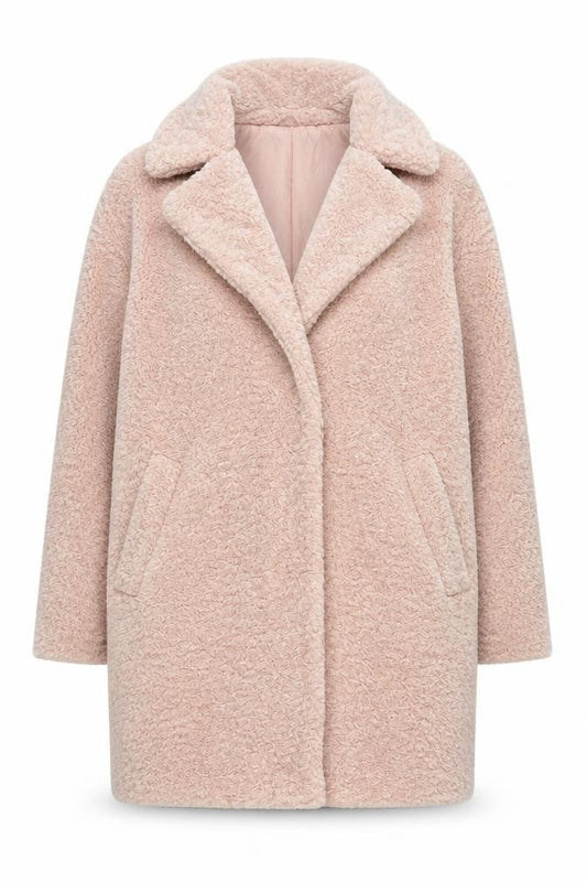 Womens UK Size 12 New Look Pink Overcoat