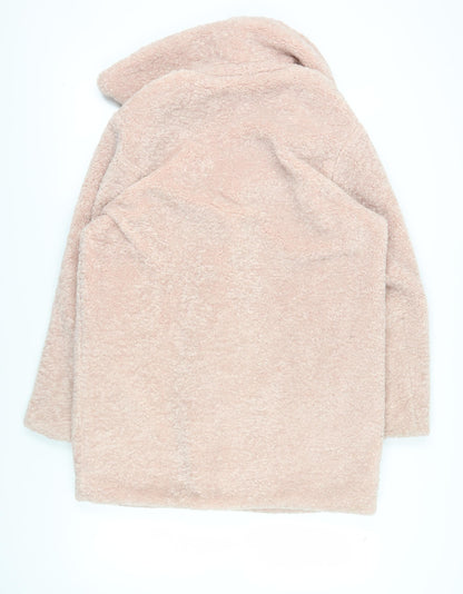 Womens UK Size 12 New Look Pink Overcoat