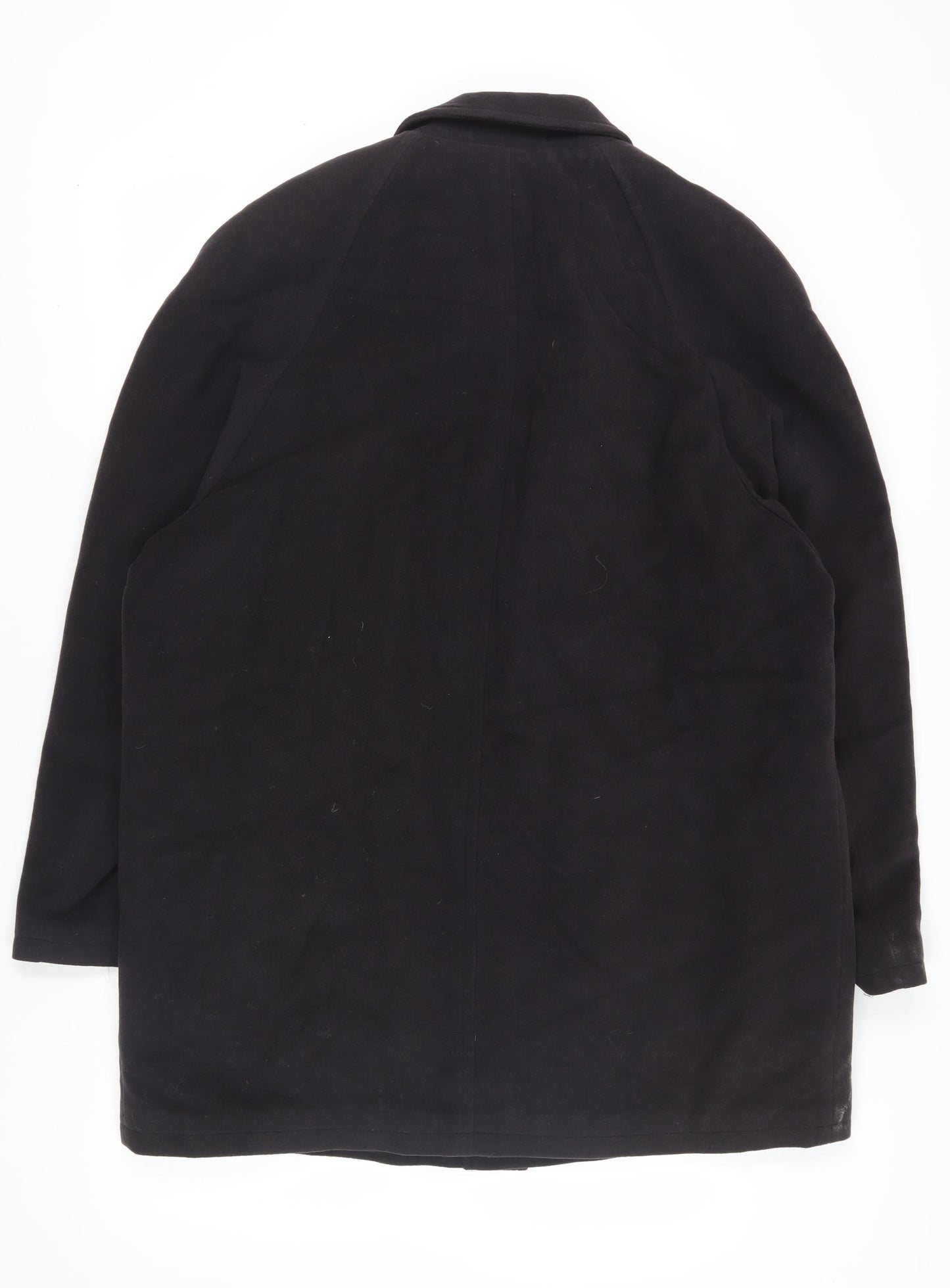 Mens UK Size 36 Di Caprio Black Overcoat