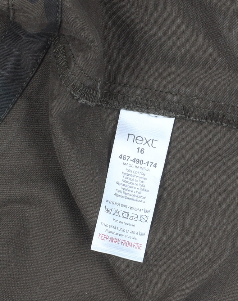 Womens UK Size 16 NEXT Brown Military Jacket