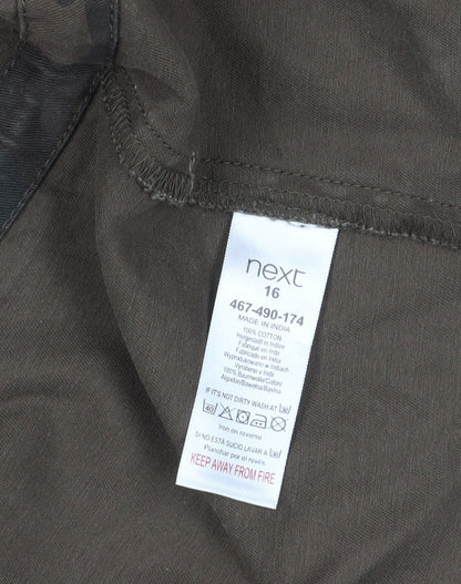 Womens UK Size 16 NEXT Brown Military Jacket