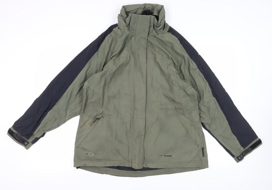 Womens UK Size 16 Mountain Life Green Parka Coat