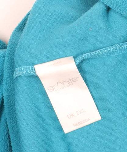 Brand and care label for Granite Outdoors Blue 2XL unisex pullover sweatshirt