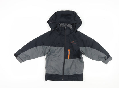 Hi Gear Boys' Black Grey Puffer Jacket 3-4 Years Hooded