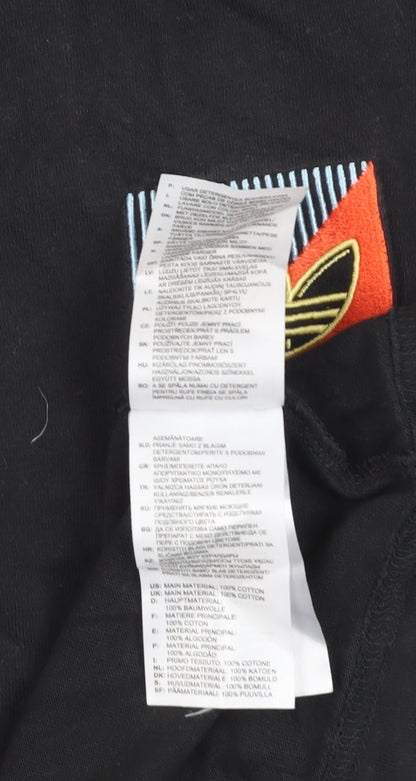 Adidas Men's Black M Logo Short Sleeve T-Shirt