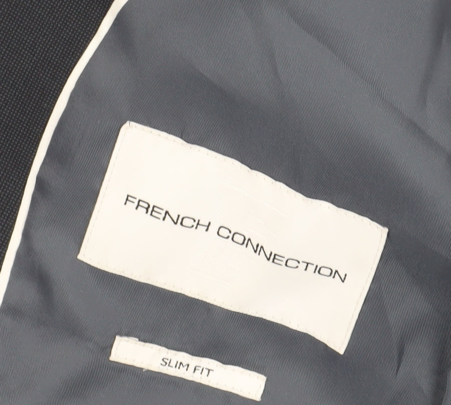 Mens UK Size 36 French Connection Regular Blue Suit Jacket
