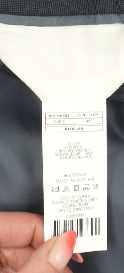 Mens UK Size 36 French Connection Regular Blue Suit Jacket