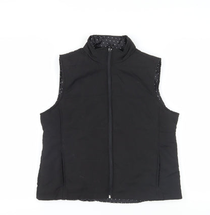 Womens UK Size M Mia Moda Black Gilet