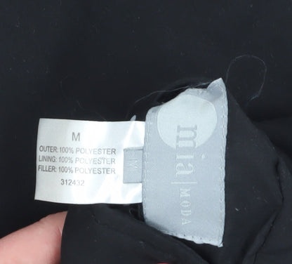 Womens UK Size M Mia Moda Black Gilet