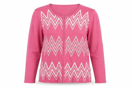 Womens UK Size M/L Mudflower Pink Cardigan Jumper