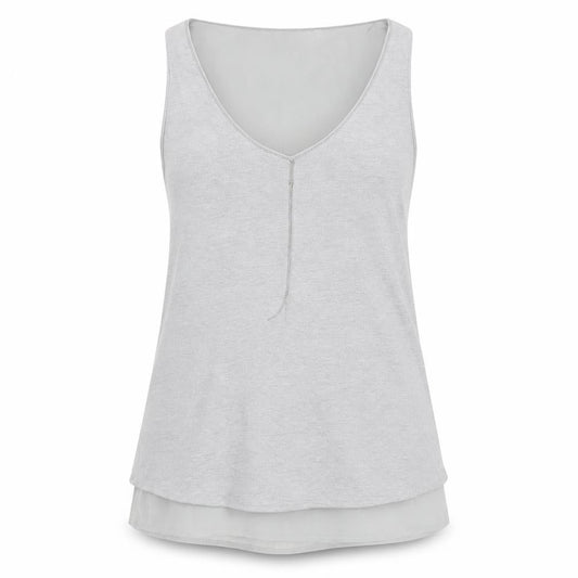 Crosby Women's Grey Linen Blend Tank