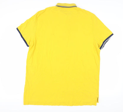American Eagle Men's Yellow Slim Fit Polo, 3XL