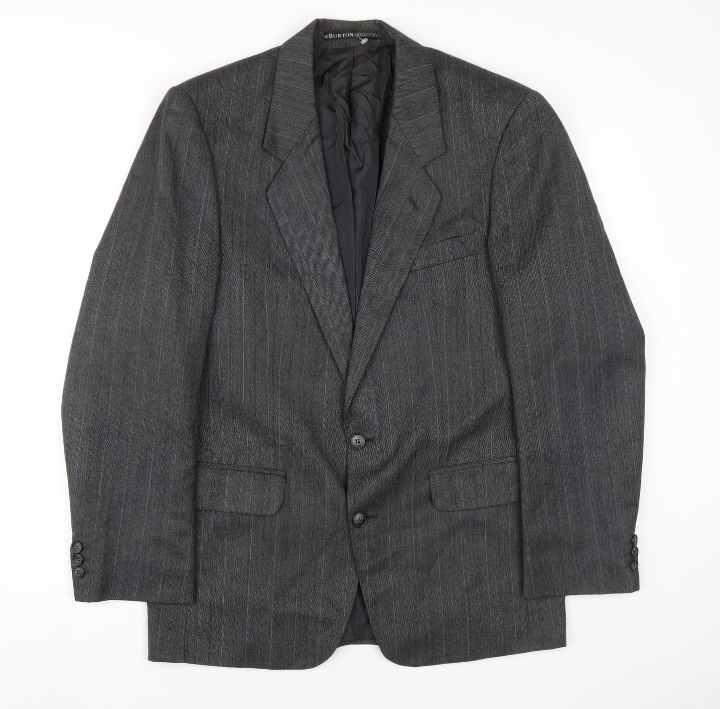 Mens UK Size 40 Burton Regular Grey Suit Jacket