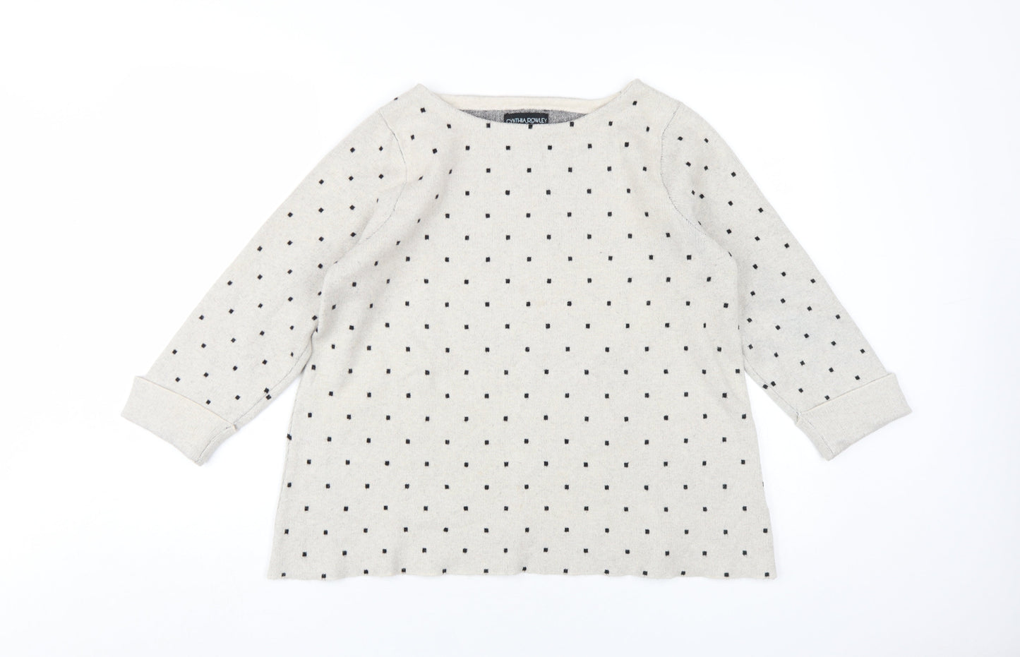 Womens UK Size L Cynthia Rowley Beige Pullover Jumper