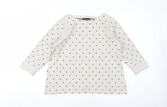 Cynthia Rowley Women's Beige Polka Dot Pullover Jumper L
