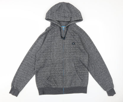 Mens UK Size S Billabong Grey Full Zip Hoodie