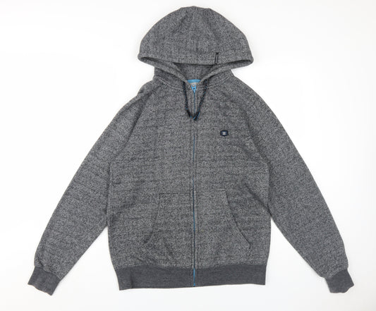 Mens UK Size S Billabong Grey Full Zip Hoodie