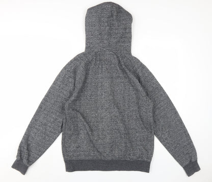 Mens UK Size S Billabong Grey Full Zip Hoodie