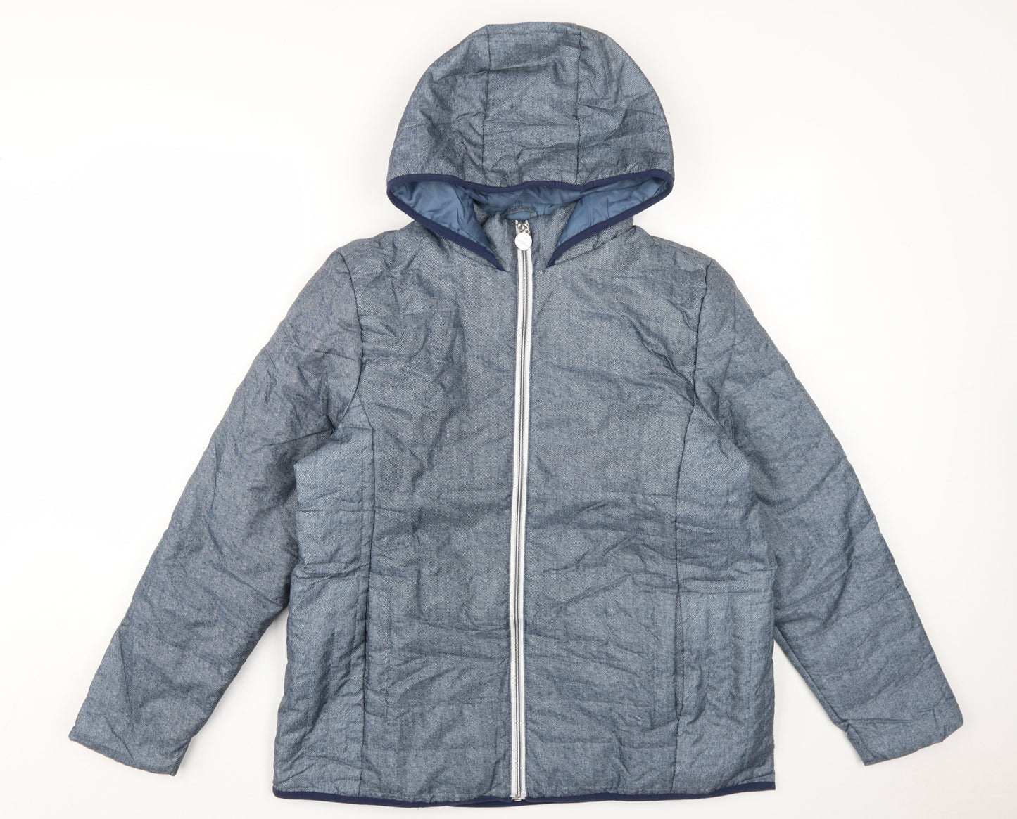 Womens UK Size M Nathalie Andersen Blue Puffer Jacket