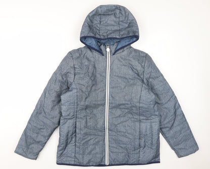 Womens UK Size M Nathalie Andersen Blue Puffer Jacket