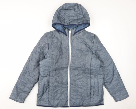Womens UK Size M Nathalie Andersen Blue Puffer Jacket