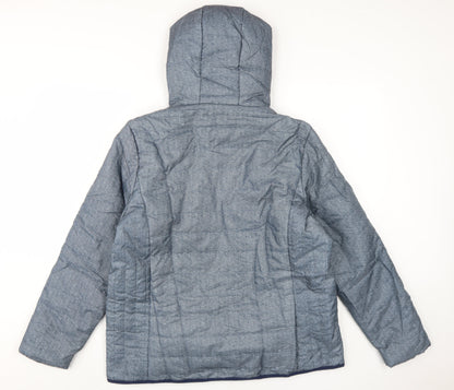 Womens UK Size M Nathalie Andersen Blue Puffer Jacket