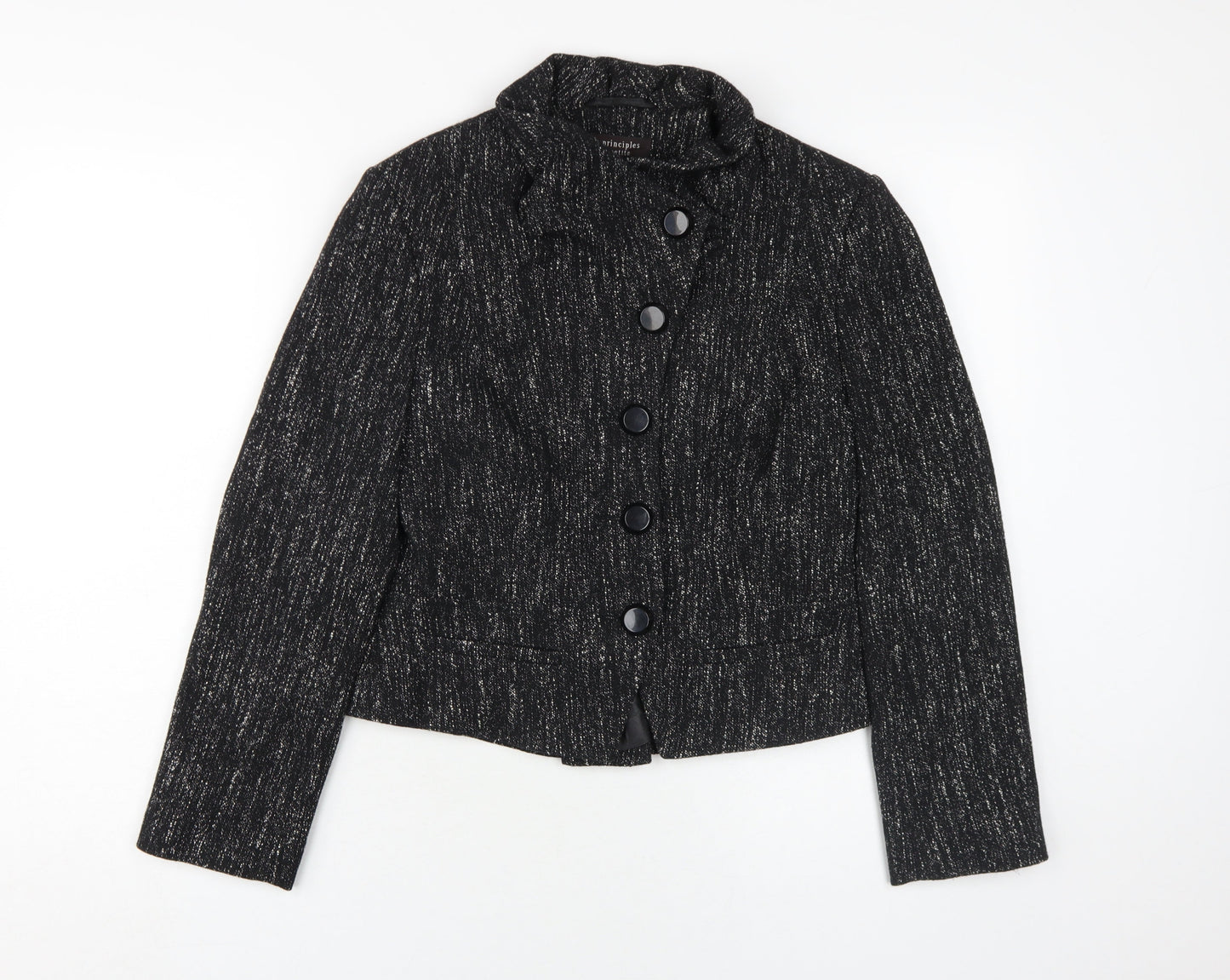 Principles Petite Black Cropped Jacket - Size 8