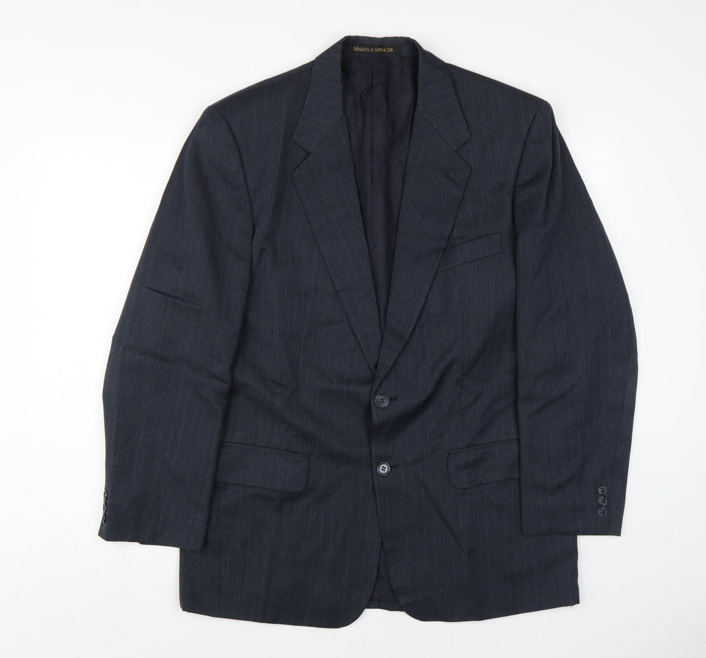 Mens UK Size 40 Marks and Spencer Regular Blue Suit Jacket