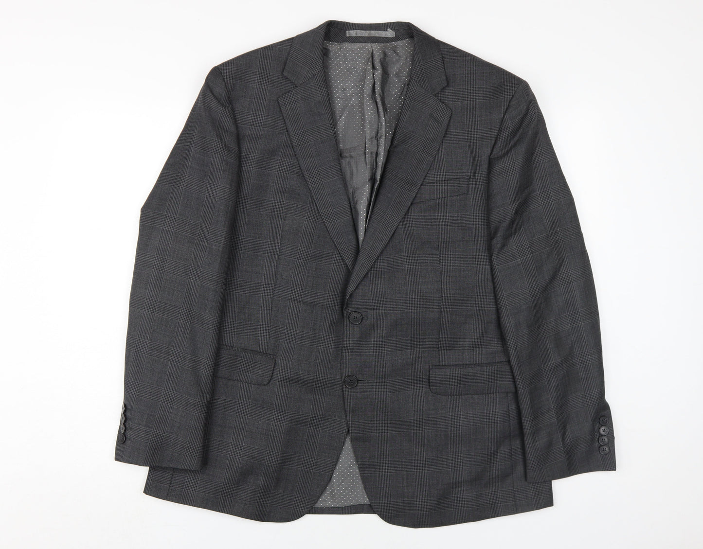 Mens UK Size 42 Jeff Banks Regular Grey Suit Jacket