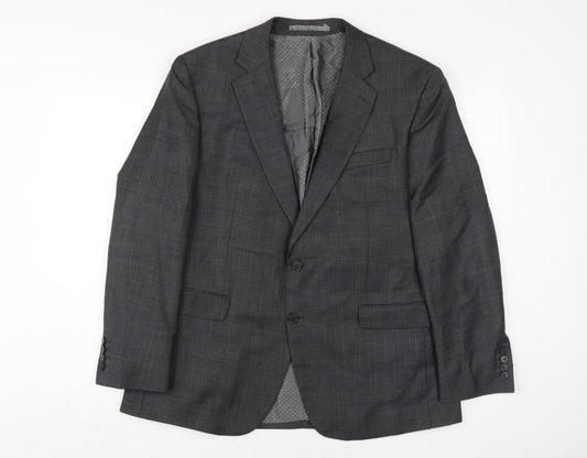 Mens UK Size 42 Jeff Banks Regular Grey Suit Jacket