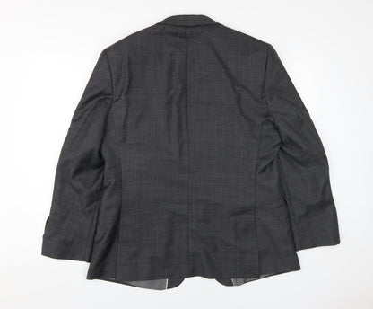 Mens UK Size 42 Jeff Banks Regular Grey Suit Jacket