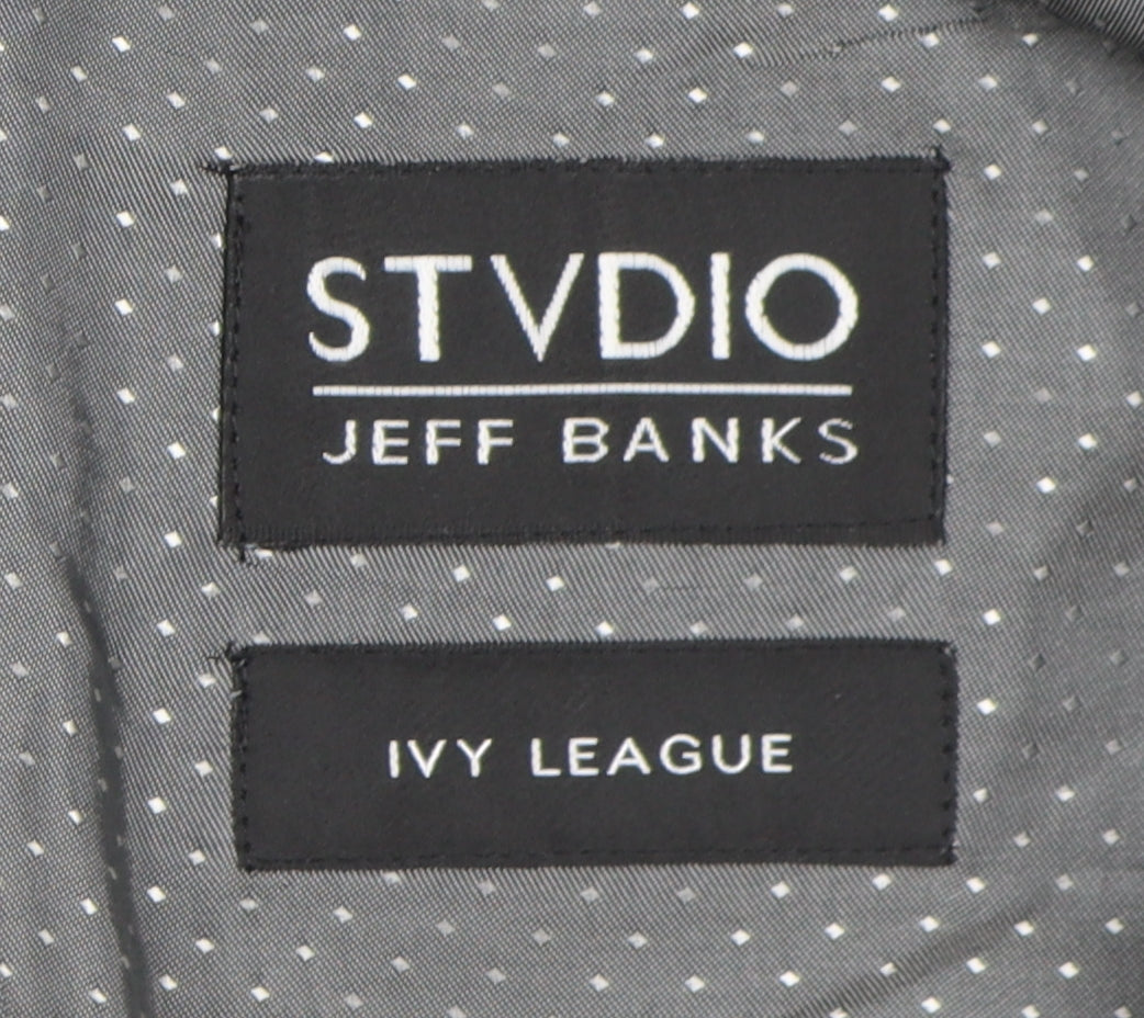 Mens UK Size 42 Jeff Banks Regular Grey Suit Jacket