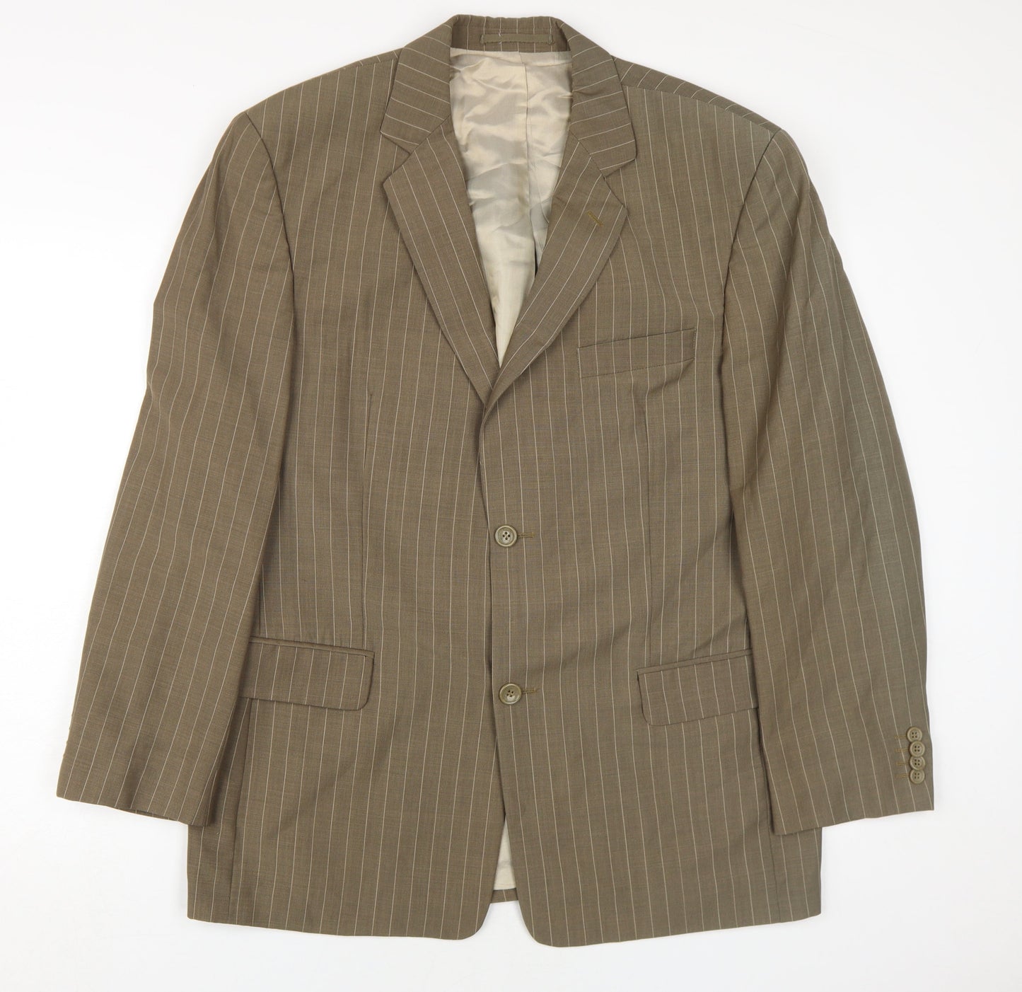 International Menswear Brown Striped Blazer Size 40R