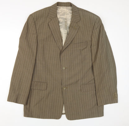International Menswear Brown Striped Blazer Size 40R