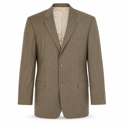 International Menswear Brown Striped Blazer Size 40R