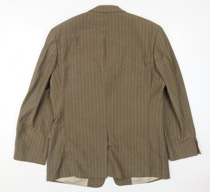 International Menswear Brown Striped Blazer Size 40R
