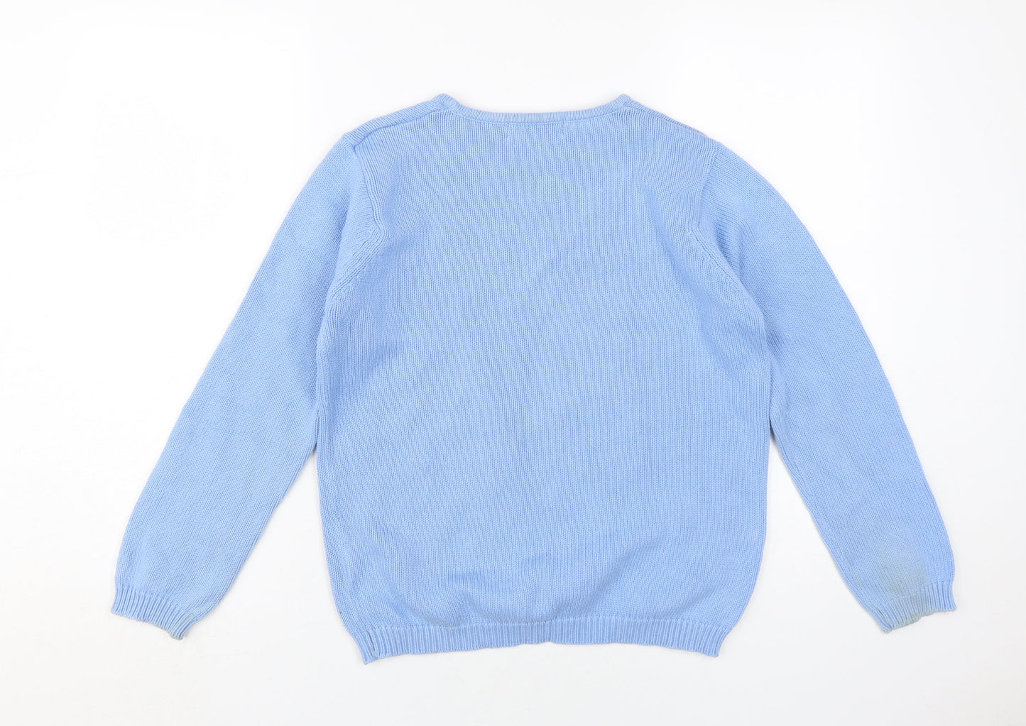 EWM Women's Blue Cotton Pullover Jumper S