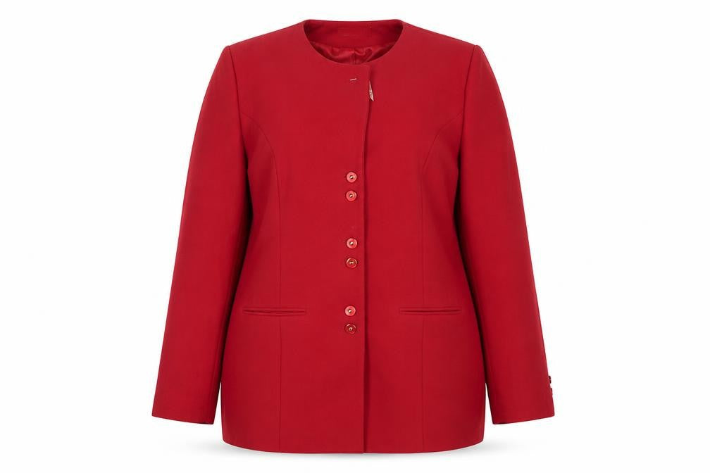 Womens UK Size 16 Daxon Red Basic Jacket